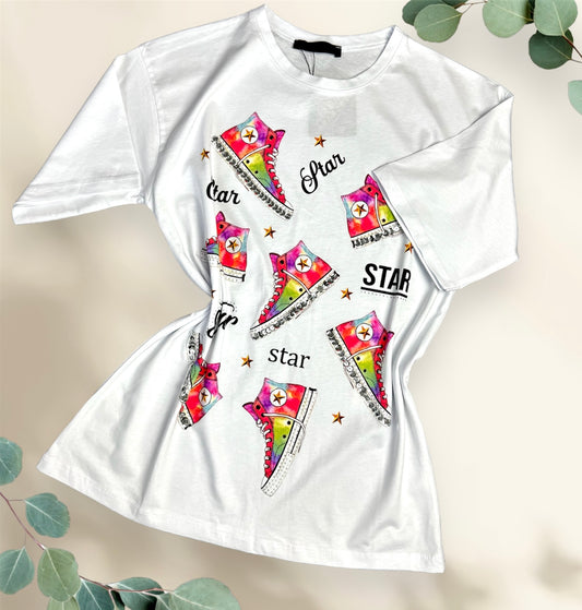 Super star - Sequined Oversize T-shirt